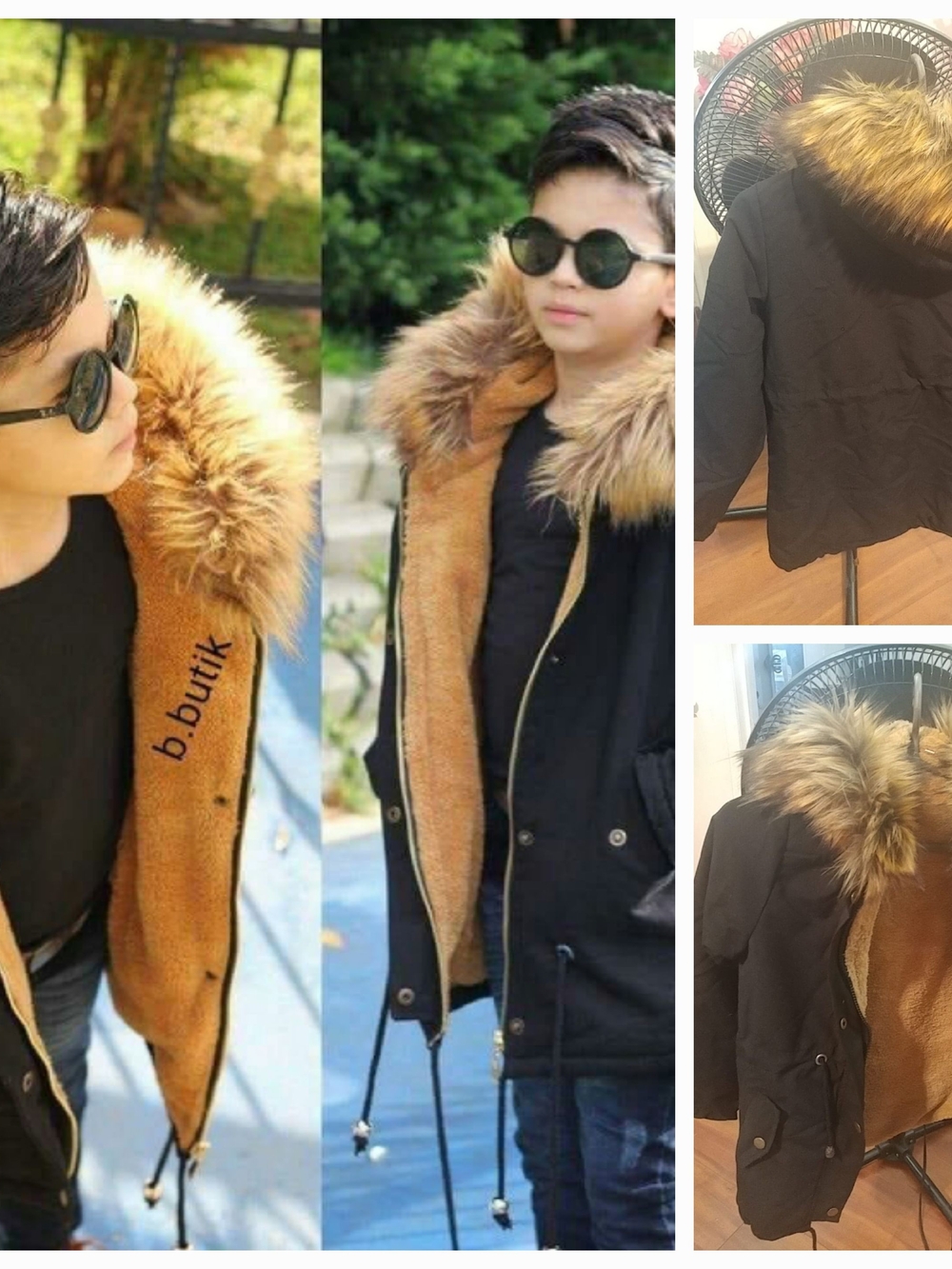 FASHION  BOYS FUR JACKET